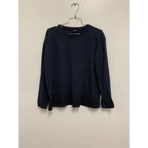 Martin Grant Navy Black Long Sleeve Women Shirt M/L